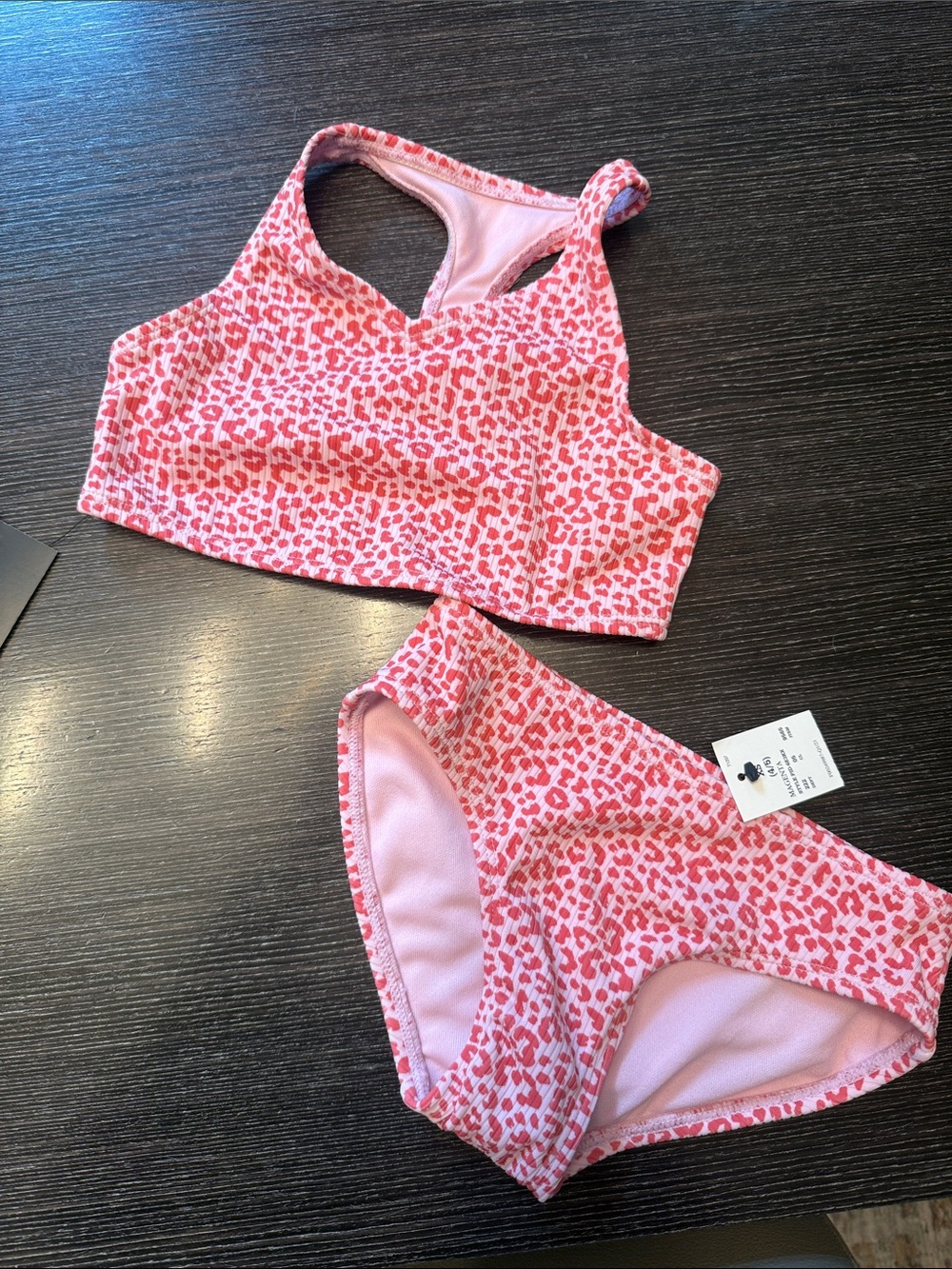 Art classPink Leopard Two-Piece Swim Set
